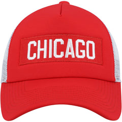 Chicago Blackhawks adidas Team Plate Trucker Snapback Hat Red/White