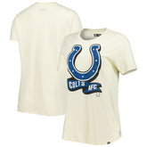 Indianapolis Colts New Era Women's Chrome Sideline T-Shirt - Cream on sale