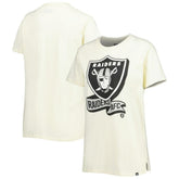 Las Vegas Raiders New Era Women's Chrome Sideline T-Shirt - Cream sale