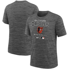 Baltimore Orioles Youth Authentic Collection Practice Velocity Performance T-Shirt - Charcoal | Nike