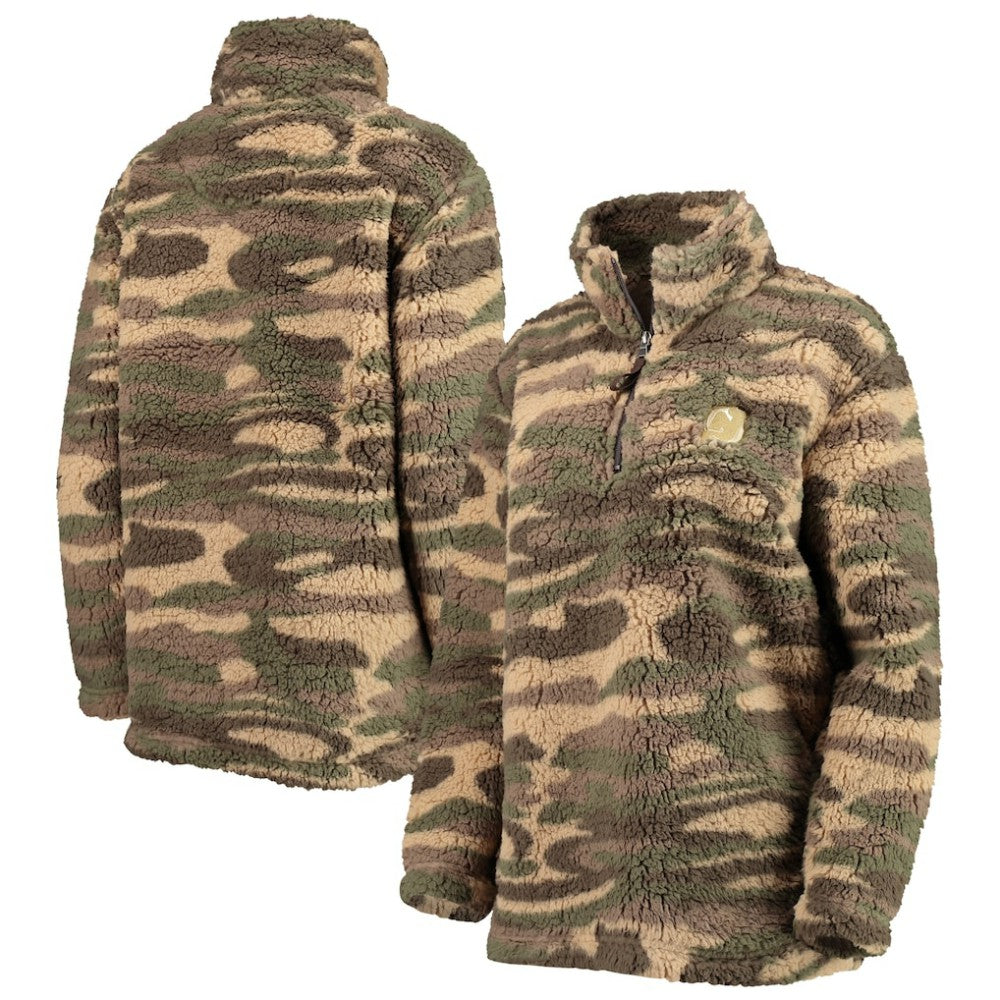 New Jersey Devils G-III Sports by Carl Banks Women's Sherpa Quarter-Zip Jacket Camo
