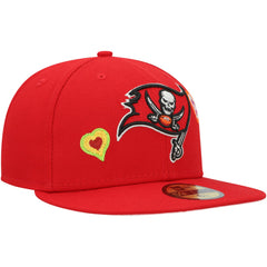 Tampa Bay Buccaneers New Era Chain Stitch Heart 59FIFTY Fitted Hat - Scarlet sale