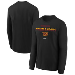 Washington Commanders Youth Team Color Split Long Sleeve T-Shirt - Black | Nike discount