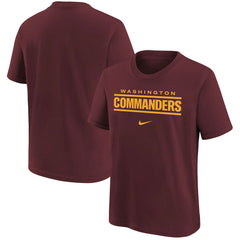 Washington Commanders Youth Wordmark T-Shirt - Burgundy | Nike online