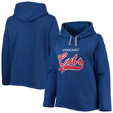 Chicago Cubs Soft as a Grape Women's Plus Size Side Split Pullover Hoodie - Royal