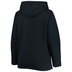 Detroit Tigers Soft as a Grape Women's Plus Size Side Split Pullover Hoodie - Navy