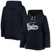 New York Yankees Soft as a Grape Women's Plus Size Side Split Pullover Hoodie - Navy