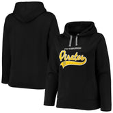 Pittsburgh Pirates Soft as a Grape Women's Plus Size Side Split Pullover Hoodie - Black