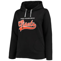 San Francisco Giants Soft as a Grape Women's Plus Size Side Split Pullover Hoodie - Black