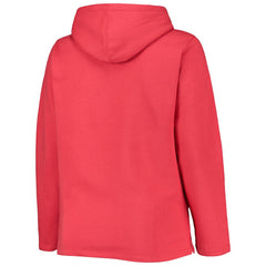 St. Louis Cardinals Soft as a Grape Women's Plus Size Side Split Pullover Hoodie - Red
