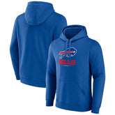Buffalo Bills Logo Team Lockup Fitted Pullover Hoodie - Royal on sale