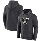 Las Vegas Raiders Primary Logo Fitted Pullover Hoodie - Charcoal online
