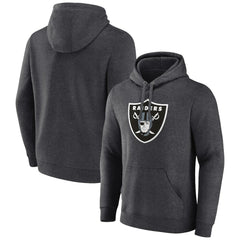 Las Vegas Raiders Primary Logo Fitted Pullover Hoodie - Charcoal online
