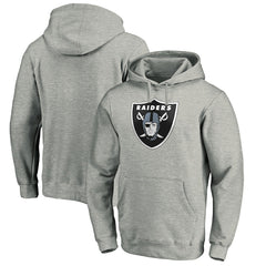 Las Vegas Raiders Primary Logo Fitted Pullover Hoodie - Heather Gray discount