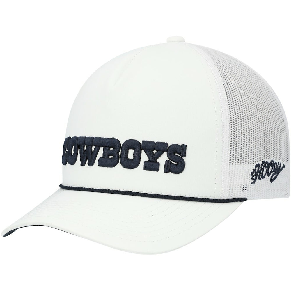 Dallas Cowboys HOOey Wordmark Rope Trucker Snapback Hat - White online