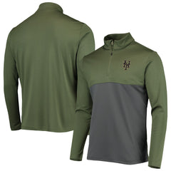 New York Mets Levelwear Delta Pursue Quarter-Zip Jacket - Olive