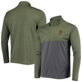 San Francisco Giants Levelwear Delta Pursue Quarter-Zip Jacket - Olive