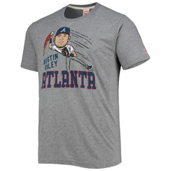 Austin Riley Atlanta Braves Homage Caricature Tri-Blend T-Shirt - Gray