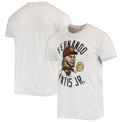 Fernando Tatis Jr. San Diego Padres Homage Caricature Tri-Blend T-Shirt - White