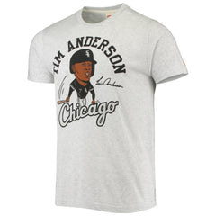 Tim Anderson Chicago White Sox Homage Caricature Tri-Blend T-Shirt - Heathered Gray