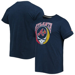 Atlanta Braves Homage Grateful Dead Tri-Blend T-Shirt - Navy