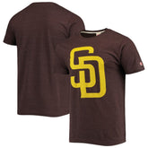 San Diego Padres Homage Hand Drawn Logo Tri-Blend T-Shirt - Brown