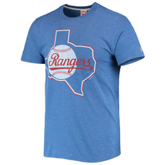 Texas Rangers Homage Hand-Drawn Logo Tri-Blend T-Shirt - Royal