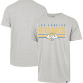 Los Angeles Rams '47 Stripe Thru Franklin T-Shirt - Heathered Gray on sale