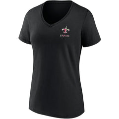 New Orleans Saints Women's Team Mother's Day V-Neck T-Shirt - Black for sale