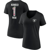 Las Vegas Raiders Women's Team Mother's Day V-Neck T-Shirt - Black discount