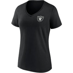 Las Vegas Raiders Women's Team Mother's Day V-Neck T-Shirt - Black discount