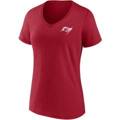 Tampa Bay Buccaneers Women's Team Mother's Day V-Neck T-Shirt - Red on sale