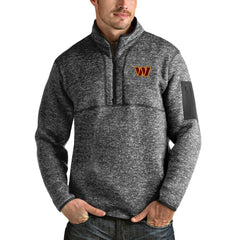 Washington Commanders Antigua Fortune Quarter-Zip Pullover Jacket - Heathered Charcoal discount