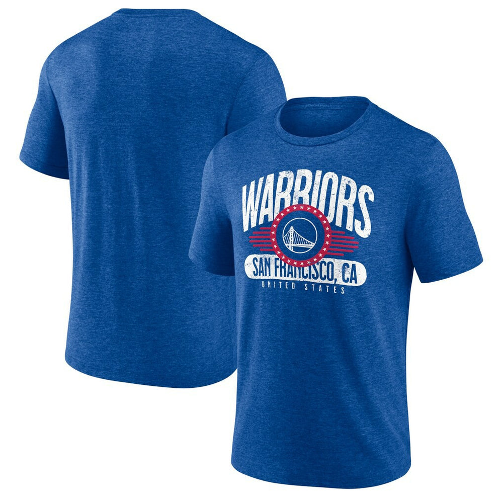 Golden State Warriors Badge of Honor Tri-Blend T-Shirt sale - Royal for sale