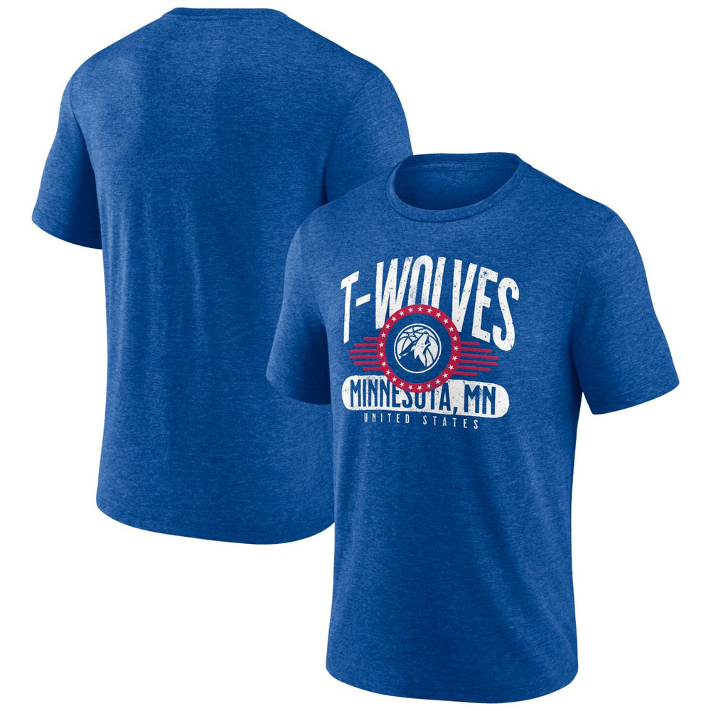 Minnesota Timberwolves Badge of Honor Tri-Blend T-Shirt - Royal outlet