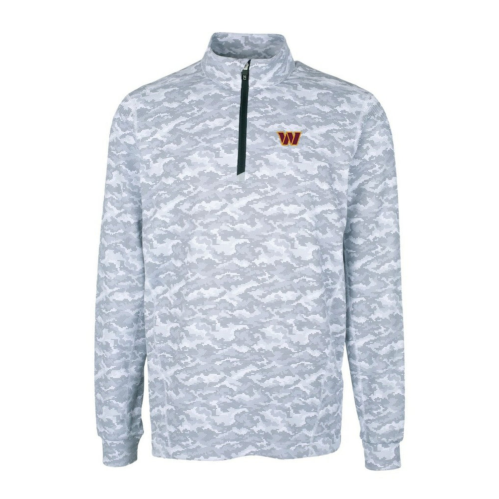 Washington Commanders Cutter & Buck Traverse Camo Stretch Quarter-Zip Pullover Jacket - Charcoal outlet