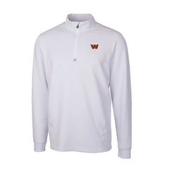Washington Commanders Cutter & Buck Traverse Stretch Quarter-Zip Pullover Jacket - White on sale