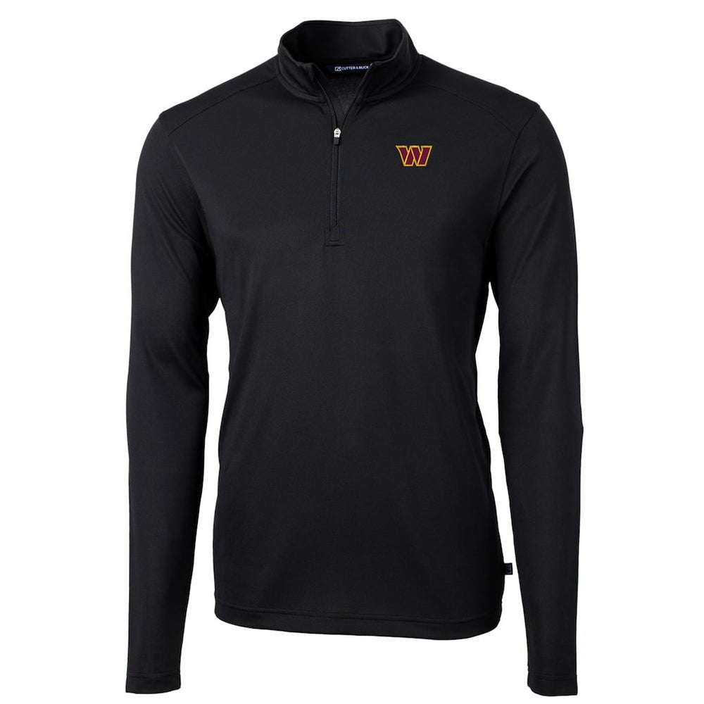 Washington Commanders Cutter & Buck Virtue Eco Pique Half-Zip Pullover Jacket - Black for sale