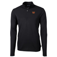Washington Commanders Cutter & Buck Virtue Eco Pique Half-Zip Pullover Jacket - Black for sale
