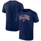 Atlanta Falcons Banner Wave Logo T-Shirt - Navy for sale