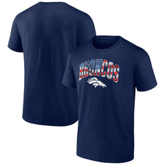 Denver Broncos Banner Wave Logo T-Shirt - Navy discount