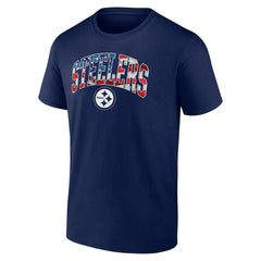 Pittsburgh Steelers Banner Wave Logo T-Shirt - Navy discount