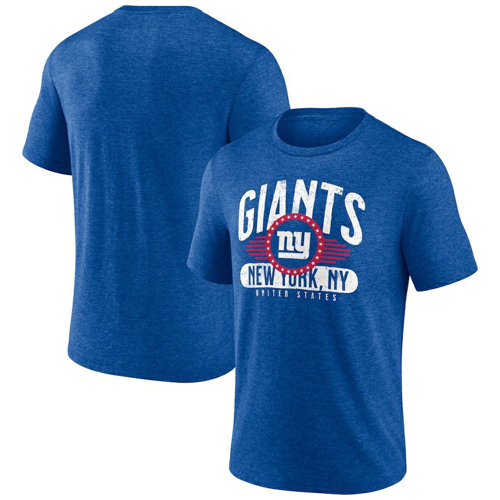 New York Giants Badge of Honor Tri-Blend T-Shirt - Royal for sale