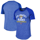 Los Angeles Rams Majestic Threads 2-Time Super Bowl Champions Tri-Blend Raglan T-Shirt - Royal cheap