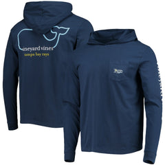 Tampa Bay Rays Vineyard Vines Long Sleeve Hoodie T-Shirt - Navy