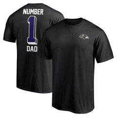Baltimore Ravens Number One Dad T-Shirt - Black cheap