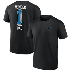 Carolina Panthers Number One Dad T-Shirt - Black on sale