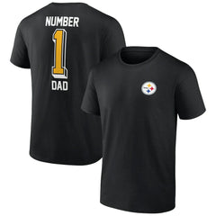 Pittsburgh Steelers Number One Dad T-Shirt - Black on sale