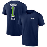 Seattle Seahawks Number One Dad T-Shirt - College Navy online