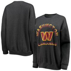 Washington Commanders WEAR by Erin Andrews Women's Oversized Fleece Pullover Sweatshirt - Heathered Charcoal cheap
